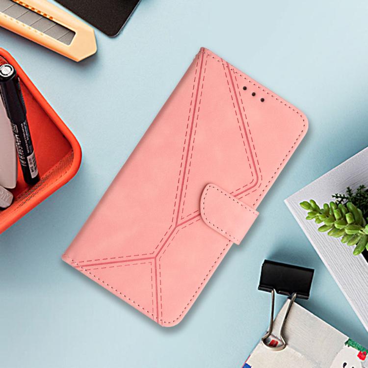 For Tecno Spark 40 Pro 4G Stitching Embossed Leather Phone Case(Pink) - free shipping - PMC TechLife - Order now!