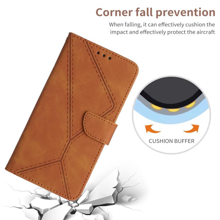 For Tecno Spark 40 4G Stitching Embossed Leather Phone Case(Brown) - free shipping - PMC TechLife - Order now!