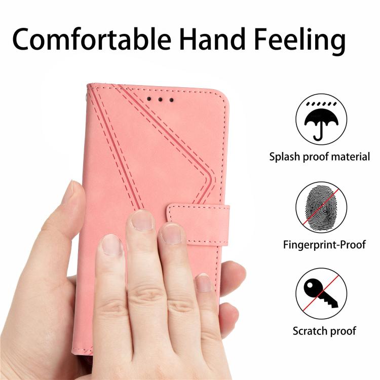 For Tecno Pova 7 4G Stitching Embossed Leather Phone Case(Pink) - free shipping - PMC TechLife - Order now!