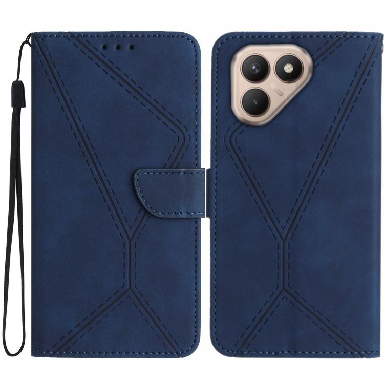 For Tecno Pova 7 4G Stitching Embossed Leather Phone Case(Blue) - free shipping - PMC TechLife - Order now!