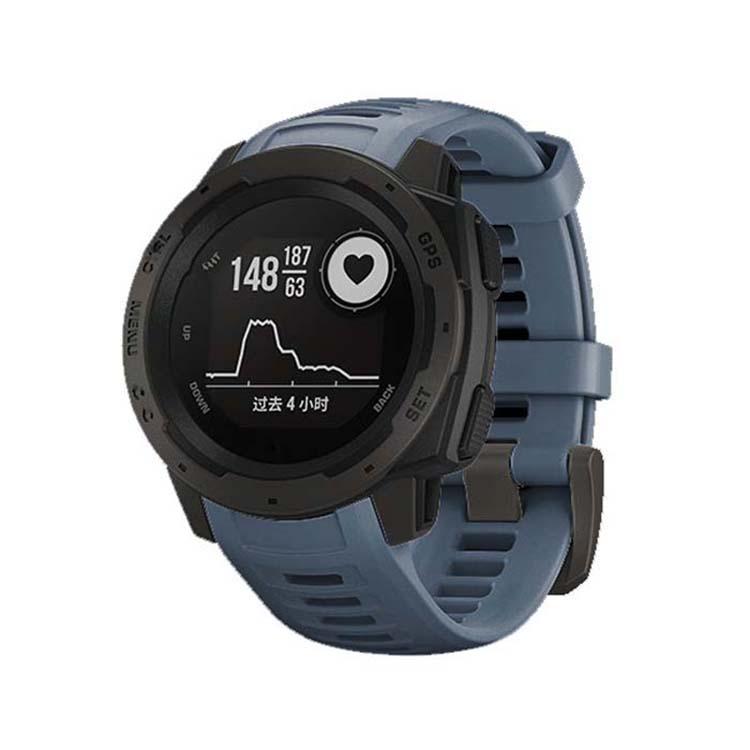 For Garmin Instinct 22mm Kalebol Steel Buckle Silicone Watch Band(Navy Blue) - free shipping - PMc TechLife - Order now!