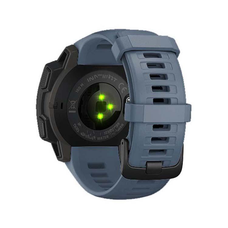 For Garmin Instinct 22mm Kalebol Steel Buckle Silicone Watch Band(Navy Blue) - free shipping - PMc TechLife - Order now!