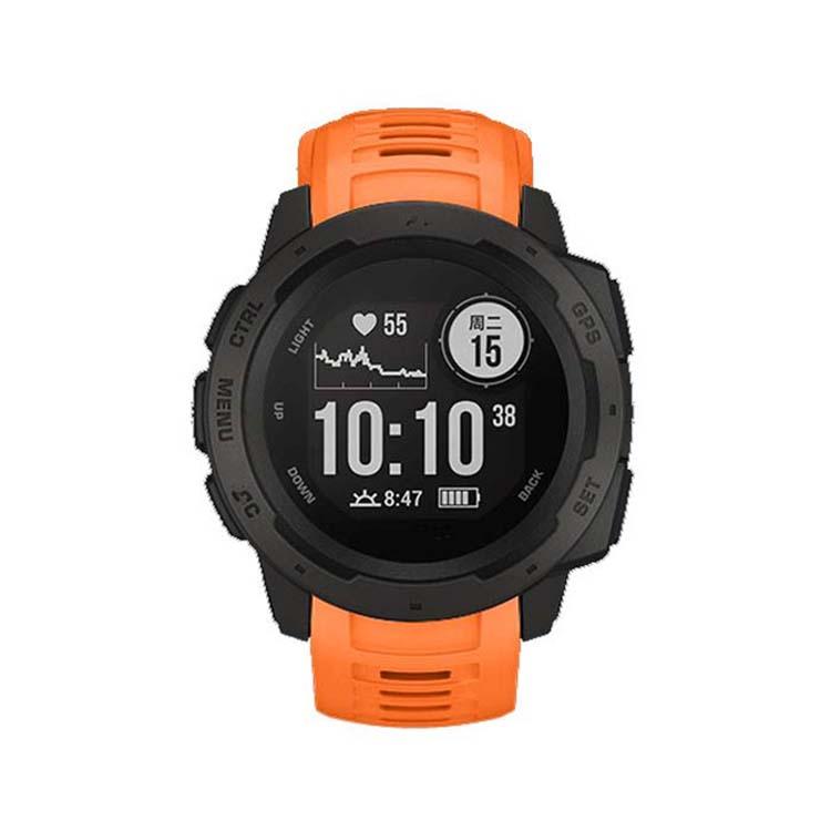 For Garmin Instinct 22mm Kalebol Steel Buckle Silicone Watch Band(Orange) - free shipping - PMc TechLife - Order now!