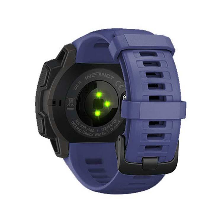 For Garmin Instinct 22mm Kalebol Steel Buckle Silicone Watch Band(Dark Blue) - free shipping - PMc TechLife - Order now!