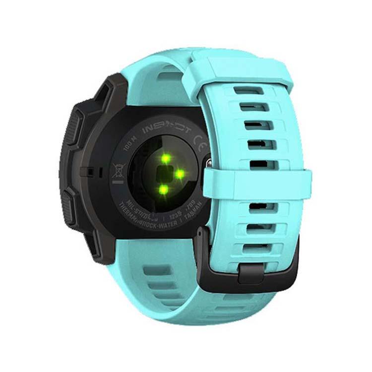 For Garmin Instinct 22mm Kalebol Steel Buckle Silicone Watch Band(Teal) - free shipping - PMc TechLife - Order now!