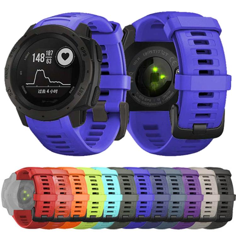 For Garmin Instinct 22mm Kalebol Steel Buckle Silicone Watch Band(Flame Red) - free shipping - PMc TechLife - Order now!