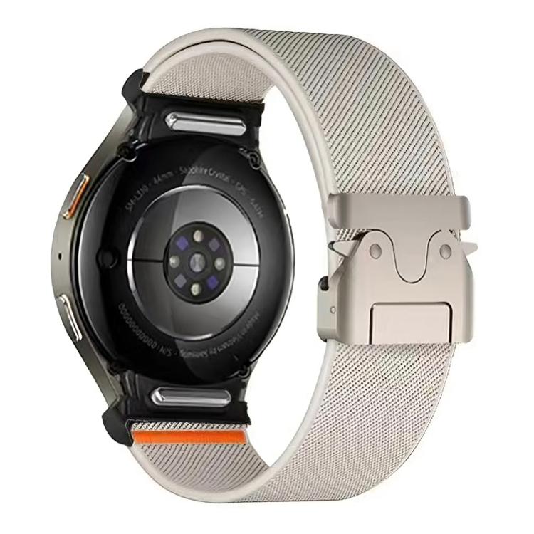 For Samsung Galaxy Watch 7 / 6 / 5 / 4 Press Button Connector Parachute Buckle Elastic Nylon Watch Band(Starlight) - Watch Bands by PMc TechLife | Online Shopping South Africa | PMc TechLife | Buy Now Pay Later Mobicred