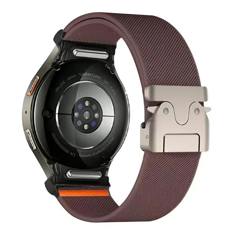For Samsung Galaxy Watch 7 / 6 / 5 / 4 Press Button Connector Parachute Buckle Elastic Nylon Watch Band(Smoky Purple) - Watch Bands by PMc TechLife | Online Shopping South Africa | PMc TechLife | Buy Now Pay Later Mobicred