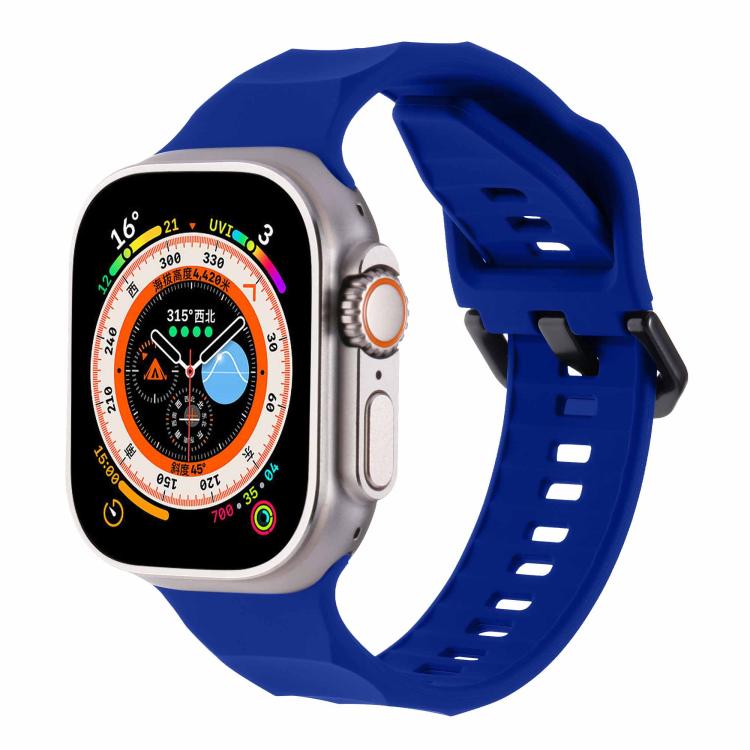 For Apple Watch 46mm / 49mm / 45mm / 44mm Kalebol Ripple Sports Silicone Strap(Royal Blue) - Watch Bands by Kalebol | Online Shopping South Africa | PMC TechLife | Buy Now Pay Later Mobicred