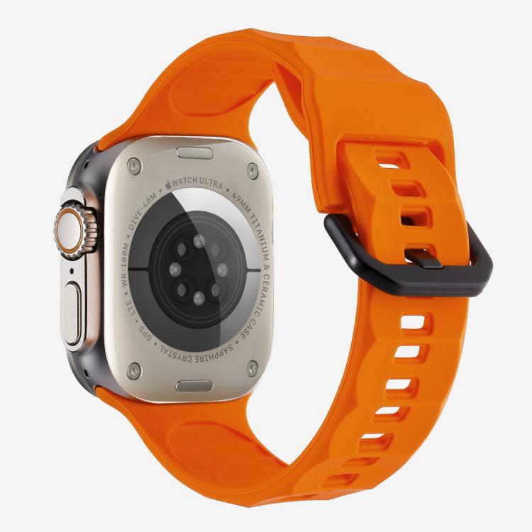 For Apple Watch 46mm / 49mm / 45mm / 44mm Kalebol Ripple Sports Silicone Strap(Orange) - Watch Bands by Kalebol | Online Shopping South Africa | PMC TechLife | Buy Now Pay Later Mobicred