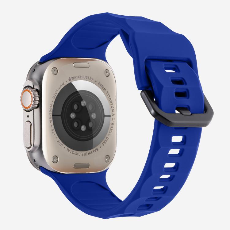 For Apple Watch 42mm / 41mm / 40mm / 38mm Kalebol Ripple Sports Silicone Strap(Royal Blue) - Watch Bands by Kalebol | Online Shopping South Africa | PMC TechLife | Buy Now Pay Later Mobicred