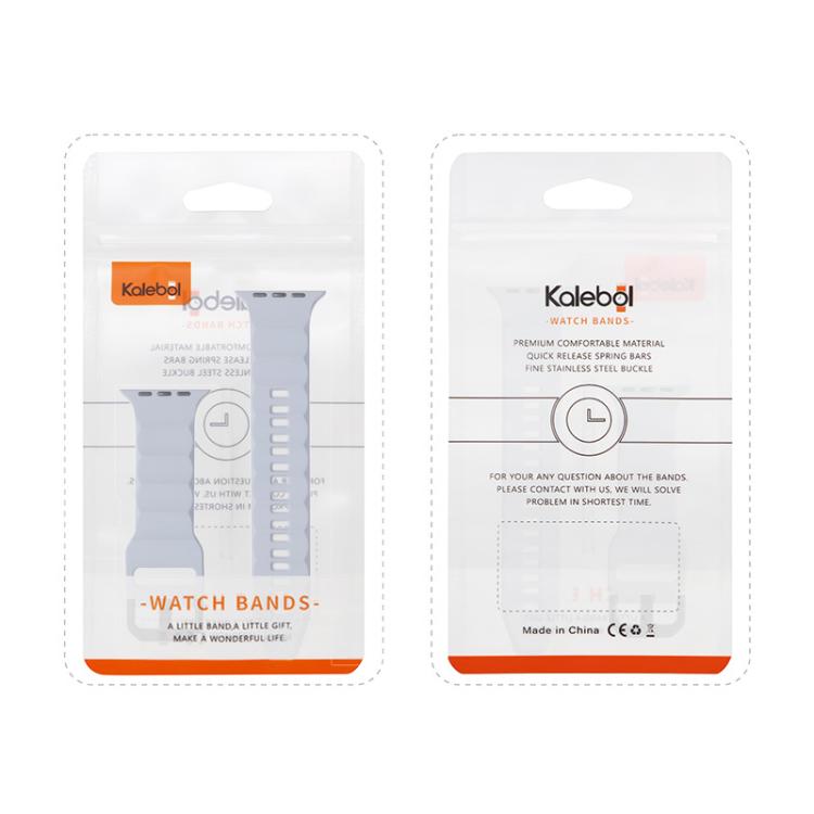 For Apple Watch 46mm / 49mm / 45mm / 44mm Kalebol Ripple Sports Silicone Strap(Black) - Watch Bands by Kalebol | Online Shopping South Africa | PMC TechLife | Buy Now Pay Later Mobicred