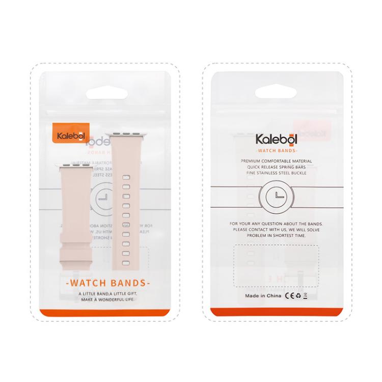 For Apple Watch 46mm / 49mm / 45mm / 44mm Kalebol Contrast Two-tone Silicone Strap(Black) - Watch Bands by Kalebol | Online Shopping South Africa | PMC TechLife | Buy Now Pay Later Mobicred