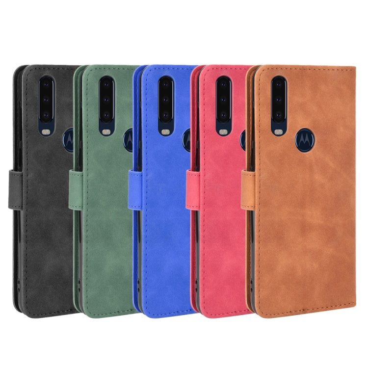 For Motorola Moto G 5G Plus Solid Color Skin Feel Magnetic Buckle Horizontal Flip Calf Texture PU Leather Case with Holder & Card Slots & Wallet(Blue) - Motorola Cases by PMC TechLife | Online Shopping South Africa | PMC TechLife | Buy Now Pay Later Mobicred
