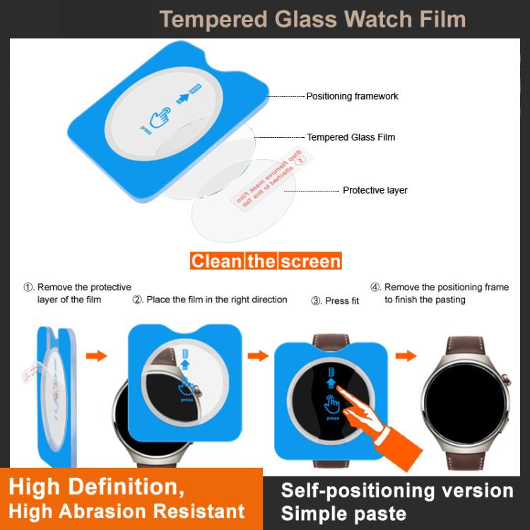 For Garmin Approach S70 47mm imak Tempered Glass Watch Film, Self-positioning Version - free shipping - PMC TechLife - Order now!