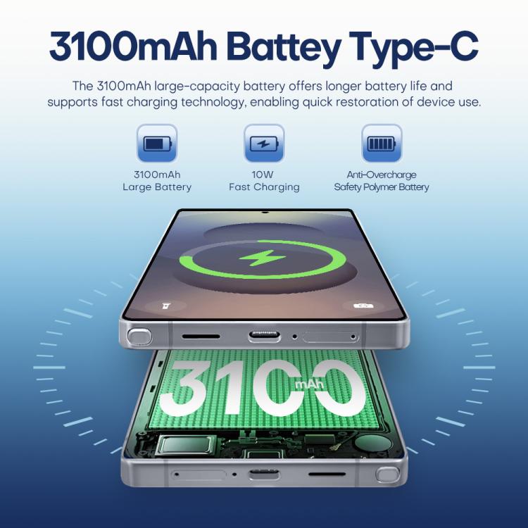 F102 / S25 Ultra, 4GB+64GB, 6.75 inch Android 11 MTK6762 Octa Core, Network: 4G, Dual SIM, Support Wireless Charging, Plug:EU Plug(Titanium Sliver) - free shipping - PMc TechLife - Order now!