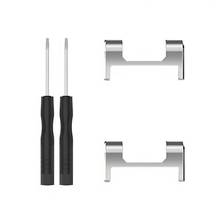 For Amazfit T-Rex 1 Pair Metal Watch Band Connector with Screwdriver(Silver) - For Amazfit by PMc TechLife | Online Shopping South Africa | PMc TechLife | Buy Now Pay Later Mobicred