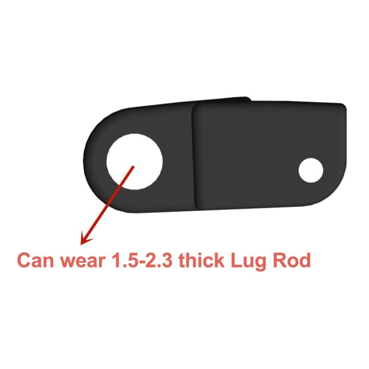 For Amazfit T-Rex Ultra 1 Pair 22mm Metal Watch Band Connector(Black) - For Amazfit by PMc TechLife | Online Shopping South Africa | PMc TechLife | Buy Now Pay Later Mobicred