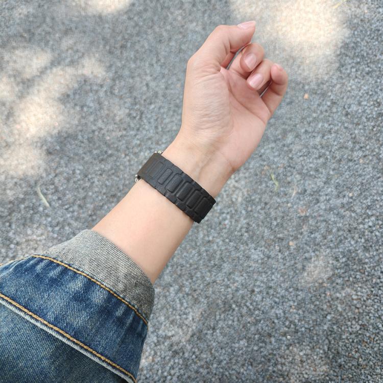 For Apple Watch 46mm / 49mm / 45mm / 44mm I-shaped Three-piece Leather Magnetic Watch Band(Black) - Watch Bands by PMC TechLife | Online Shopping South Africa | PMC TechLife | Buy Now Pay Later Mobicred