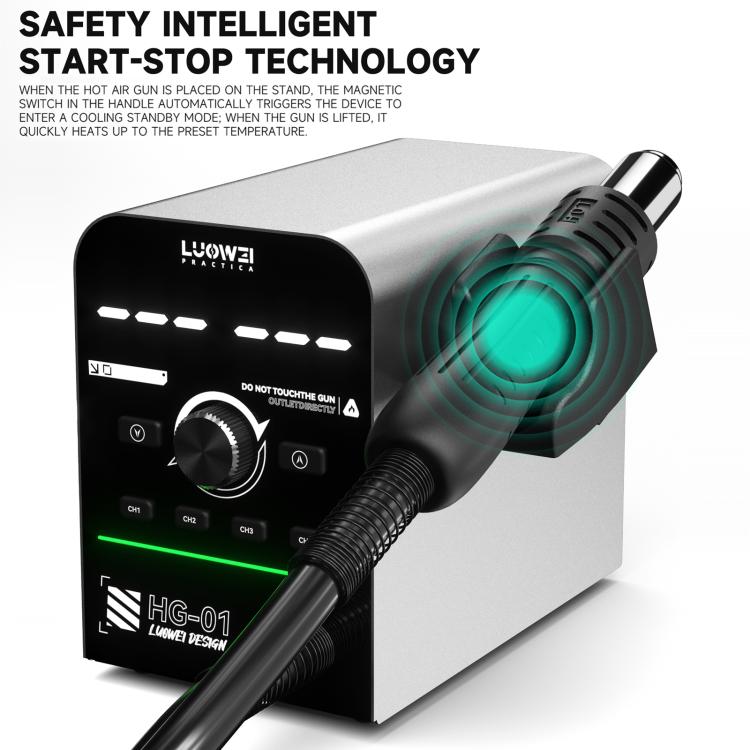 Luowei HG-01 800W Intelligent Digital Hot Air Gun BGA Desoldering Rework Station, Plug:US Plug - free shipping - PMc TechLife - Order now!