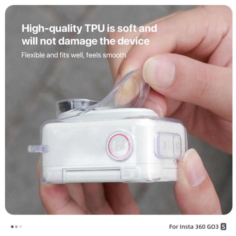For Insta360 GO 3S Body Soft TPU Protective Case with Lens Cover(Ink Grey) - free shipping - PMC TechLife - Order now!