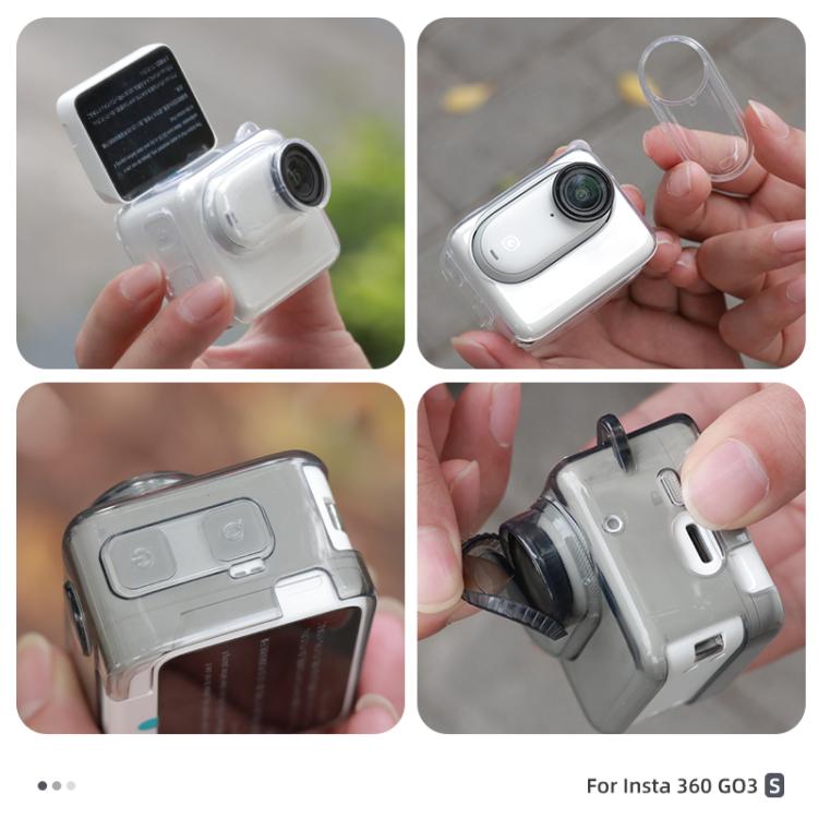 For Insta360 GO 3S Body Soft TPU Protective Case with Lens Cover(Ink Grey) - free shipping - PMC TechLife - Order now!