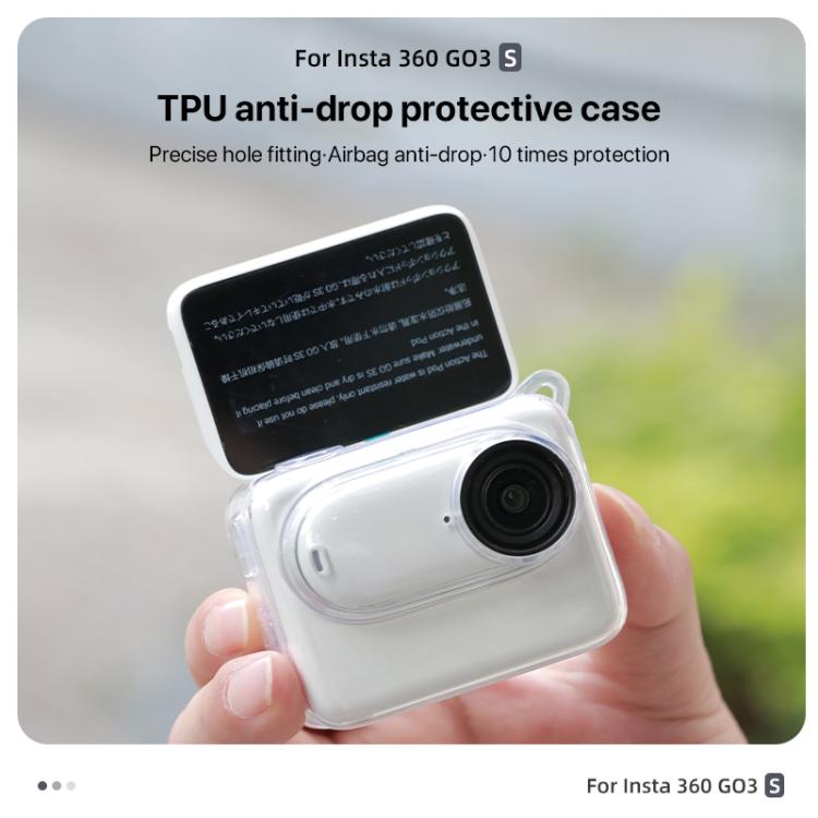 For Insta360 GO 3S Body Soft TPU Protective Case with Lens Cover(Transparent) - free shipping - PMC TechLife - Order now!