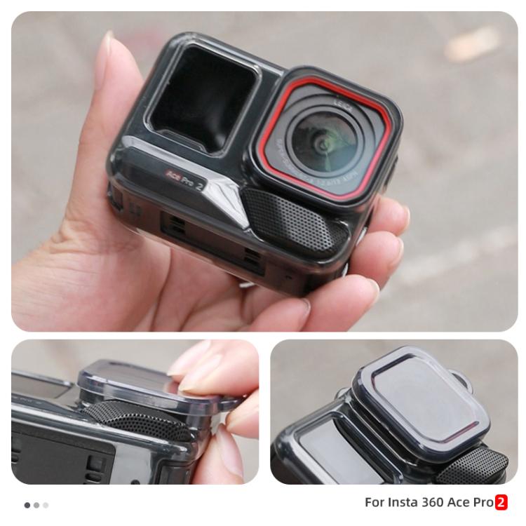 For Insta360 Ace / Ace Pro / Pro 2 Body Soft TPU Protective Case with Lens Cover(Ink Grey) - free shipping - PMC TechLife - Order now!