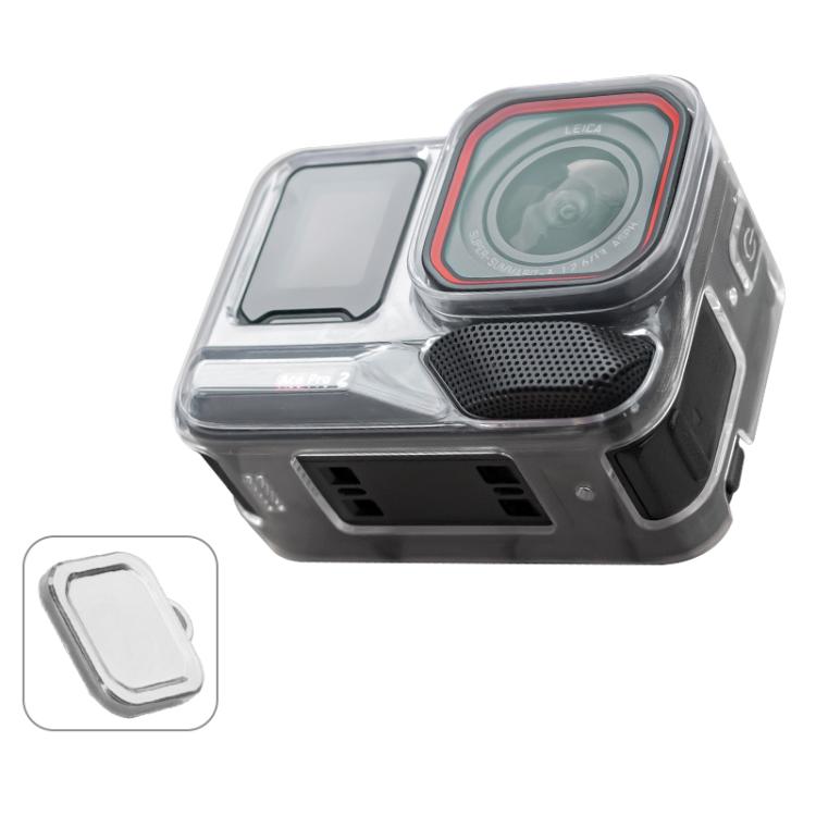 For Insta360 Ace / Ace Pro / Pro 2 Body Soft TPU Protective Case with Lens Cover(Transparent) - free shipping - PMC TechLife - Order now!