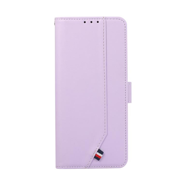 For iPhone 17 Pro ABEEL Delicate Texture Splicing RFID Leather Phone Case(Purple) - free shipping - PMc TechLife - Order now!