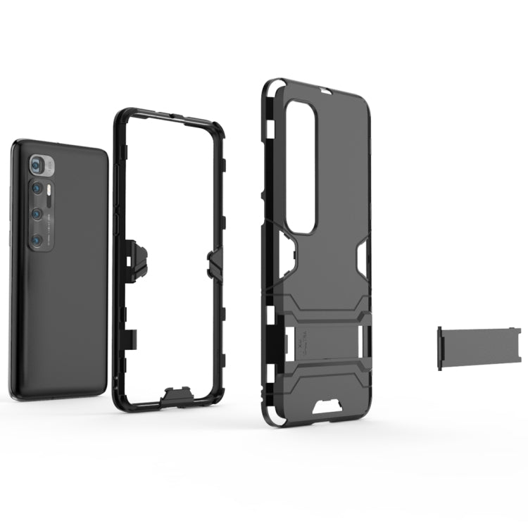 For Xiaomi Mi 10 Ultra PC + TPU Shockproof Protective Case with Invisible Holder(Red) - Xiaomi Cases by PMC TechLife | Online Shopping South Africa | PMC TechLife