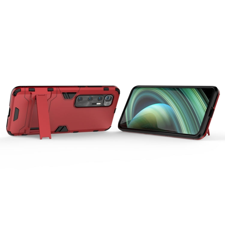 For Xiaomi Mi 10 Ultra PC + TPU Shockproof Protective Case with Invisible Holder(Red) - Xiaomi Cases by PMC TechLife | Online Shopping South Africa | PMC TechLife