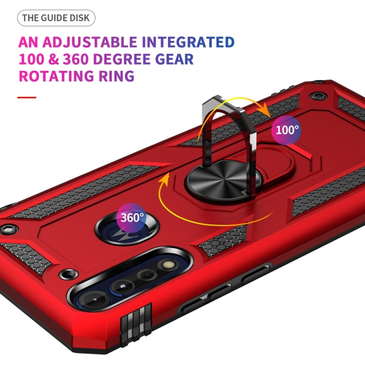 For Motorola Moto G8 Power Lite Shockproof TPU + PC Protective Case with 360 Degree Rotating Holder(Black) - Motorola Cases by PMC TechLife | Online Shopping South Africa | PMC TechLife