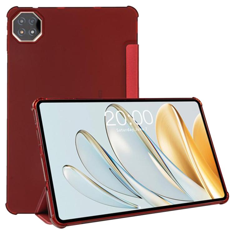 For Teclast T60AI 3-Fold Holder Folio Leather Tablet Smart Case(Red) - free shipping - PMc TechLife - Order now!