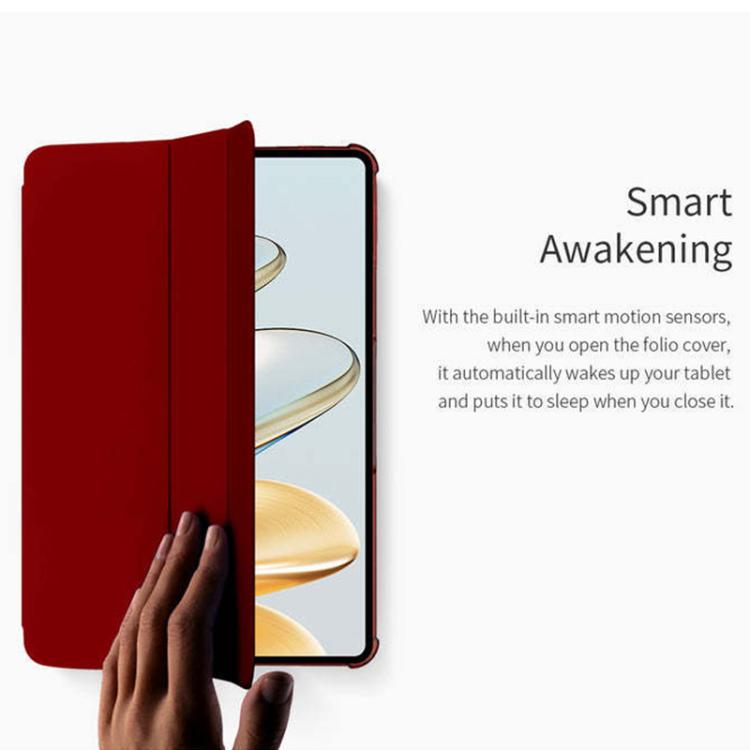 For Teclast T60AI 3-Fold Holder Folio Leather Tablet Smart Case(Red) - free shipping - PMc TechLife - Order now!