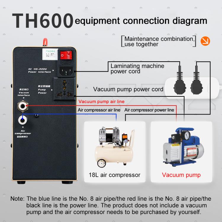 Qianli TH600 Phone LCD Curved / Straight Screen Universal Pressing Laminating Machine, Plug:EU Plug - free shipping - PMC TechLife - Order now!