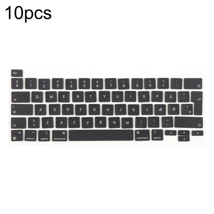 For MacBook A2251 A2289 A2238 A2338 10pcs UK Big Enter Version Keycaps, Language:Denmark - free shipping - PMc TechLife - Order now!