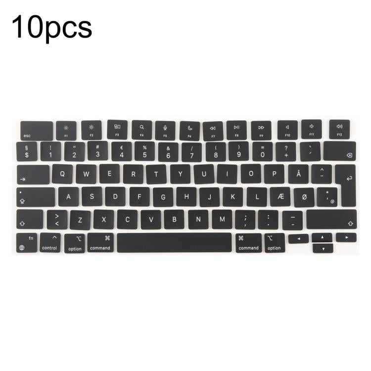 For MacBook A2681 A2941 A3113  A3114 10pcs UK Big Enter Version Keycaps, Language:Denmark - free shipping - PMc TechLife - Order now!