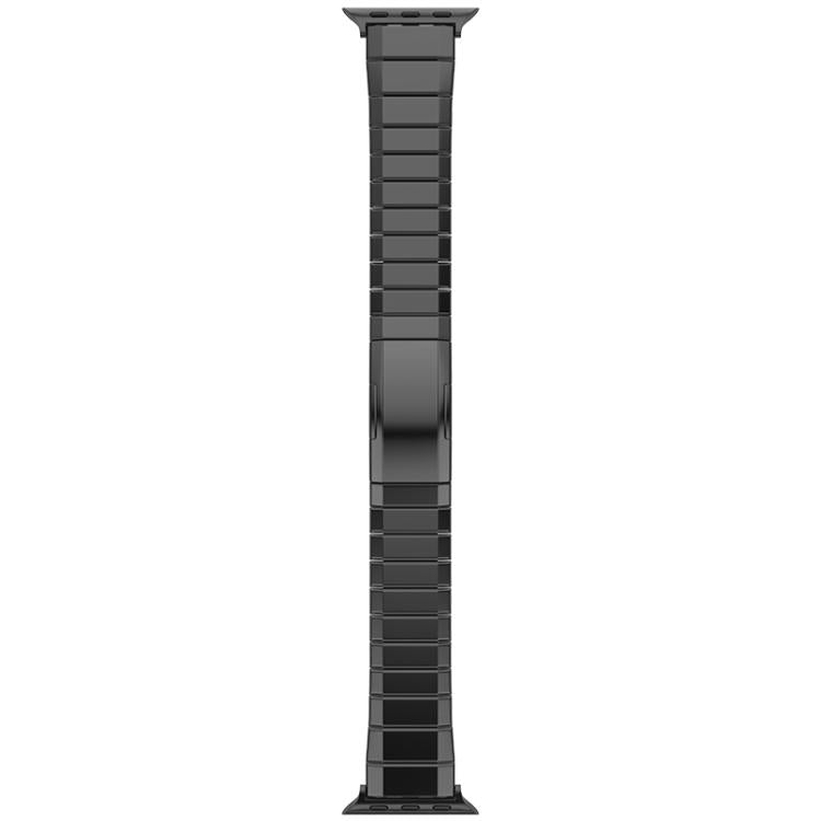 For Apple Watch 42mm / 41mm / 40mm / 38mm One-Bead Pure Titanium Buckle Watch Band(Black) - free shipping - PMc TechLife - Order now!