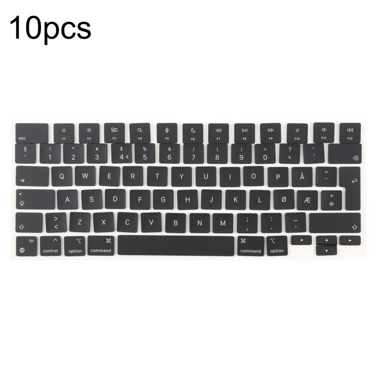 For MacBook A2442 A2485 A2779 A2780 A2991 A2992 A2918 10pcs UK Big Enter Version Keycaps, Language:Norway - free shipping - PMc TechLife - Order now!