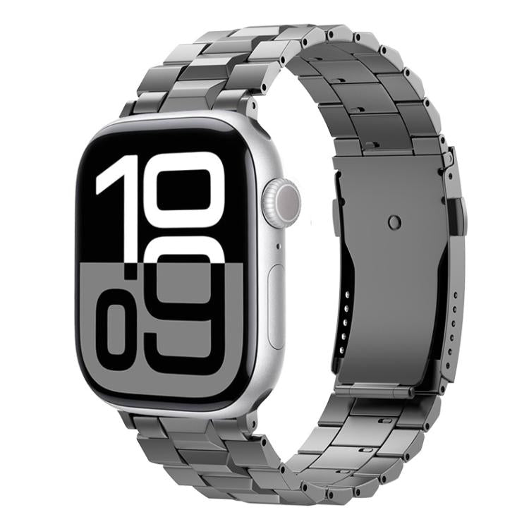 For Apple Watch 42mm / 41mm / 40mm / 38mm T-shaped Turtle Buckle Detachable Titanium Watch Band(Grey) - free shipping - PMc TechLife - Order now!