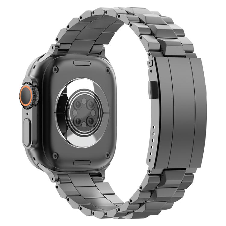 For Apple Watch 42mm / 41mm / 40mm / 38mm T-shaped Turtle Buckle Detachable Titanium Watch Band(Grey) - free shipping - PMc TechLife - Order now!