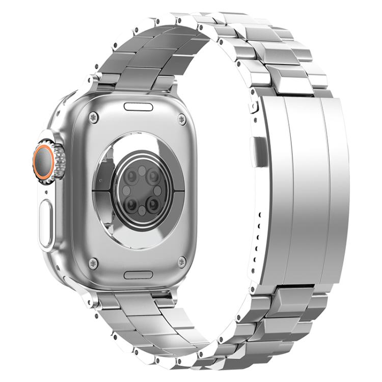 For Apple Watch 42mm / 41mm / 40mm / 38mm T-shaped Turtle Buckle Detachable Titanium Watch Band(Silver) - free shipping - PMc TechLife - Order now!