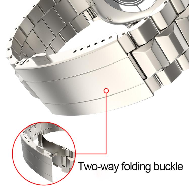 For Apple Watch 46mm / 49mm / 45mm / 44mm T-shaped Turtle Buckle Detachable Titanium Watch Band(Blue Gold) - free shipping - PMc TechLife - Order now!