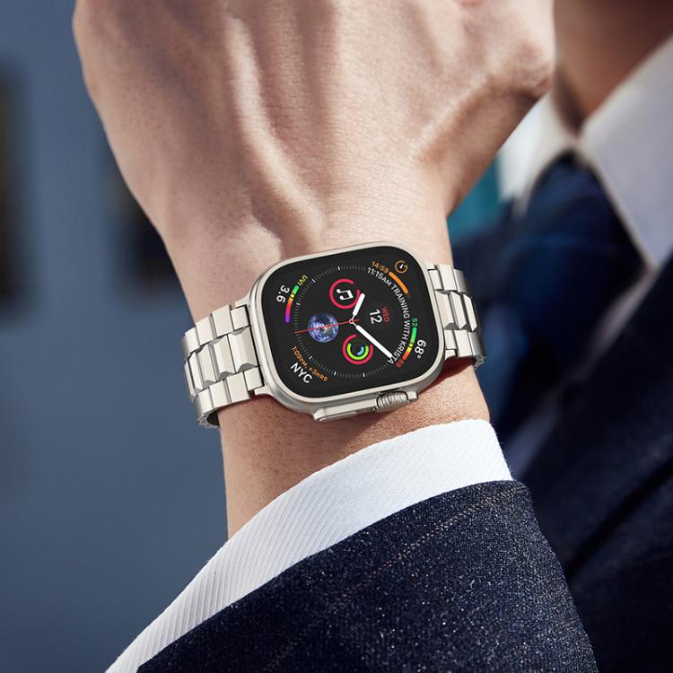 For Apple Watch 42mm / 41mm / 40mm / 38mm T-shaped Turtle Buckle Detachable Titanium Watch Band(Grey) - free shipping - PMc TechLife - Order now!