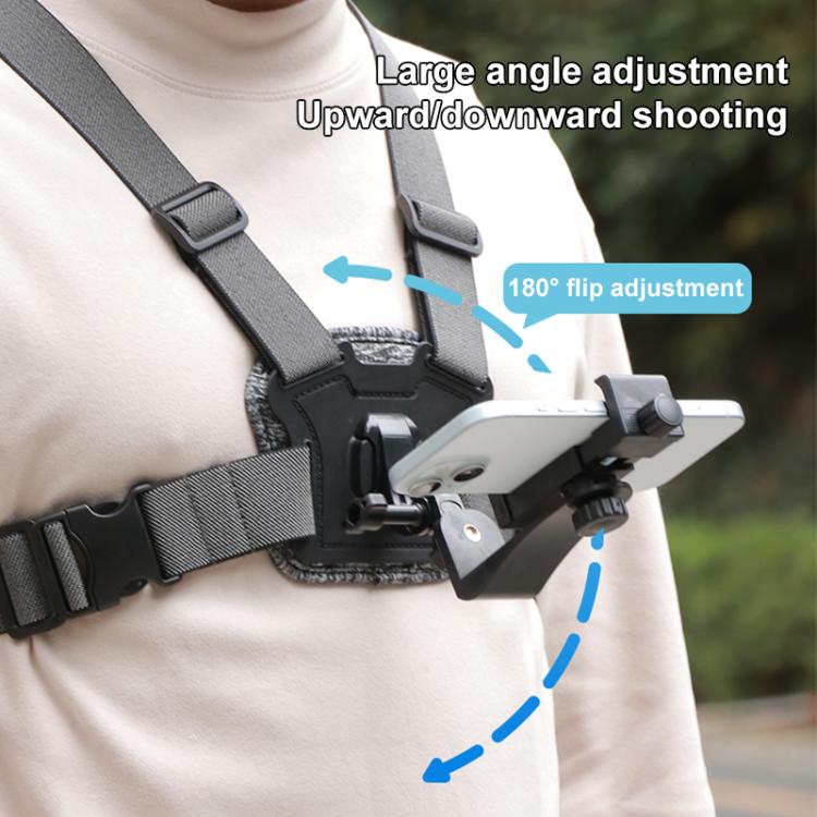 10 in 1 360 Phone Clamp Quick Release Body Mount Belt Chest Strap with Mount & Screw(Grey) - free shipping - PMC TechLife - Order now!