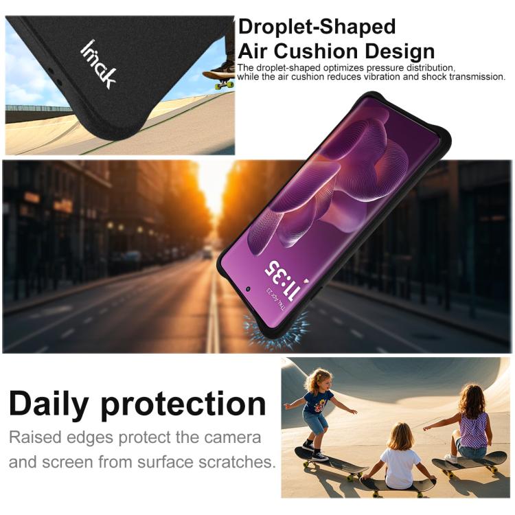 For Motorola Edge 60 Pro imak Shockproof Airbag TPU Phone Case(Matte Black) - free shipping - PMC TechLife - Order now!