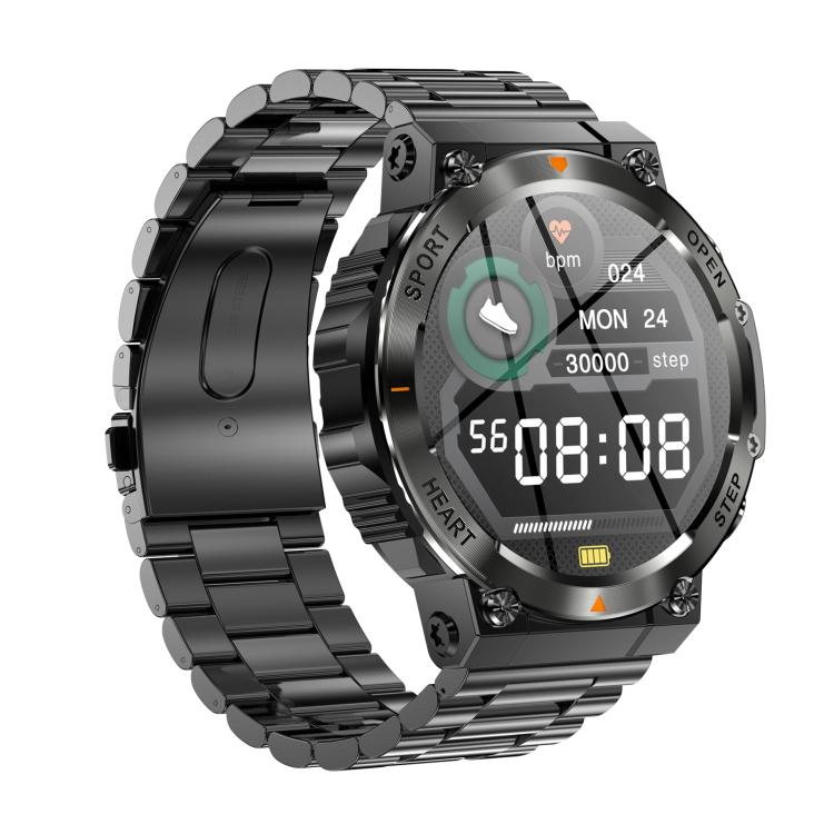AK61 BT Call Smart Watch, Support Blood Pressure / Heart Rate / Sports Wellness Tracking Fitness Tracker(Black Steel) - free shipping - PMC TechLife - Order now!