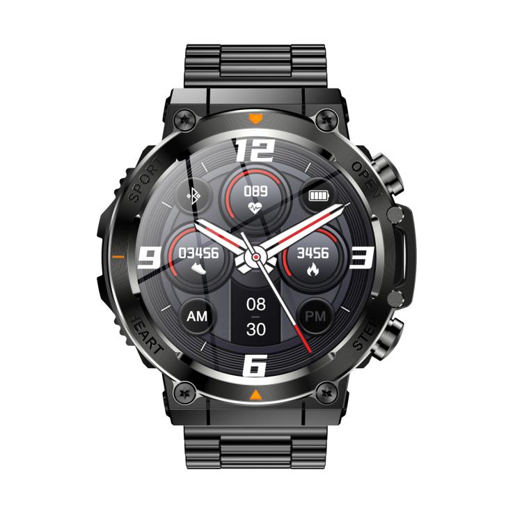 AK61 BT Call Smart Watch, Support Blood Pressure / Heart Rate / Sports Wellness Tracking Fitness Tracker(Black Steel) - free shipping - PMC TechLife - Order now!
