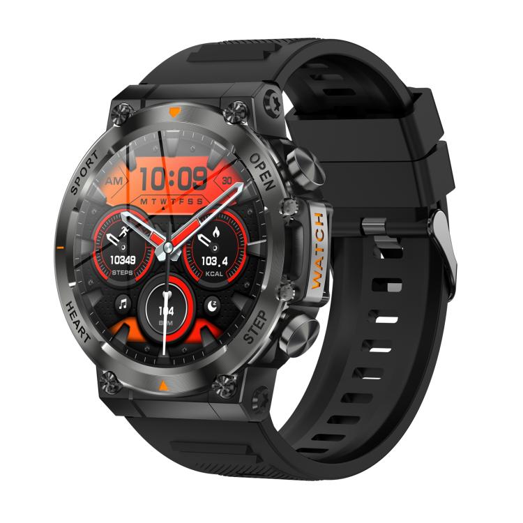 AK61 BT Call Smart Watch, Support Blood Pressure / Heart Rate / Sports Wellness Tracking Fitness Tracker(Black Silicone) - free shipping - PMC TechLife - Order now!